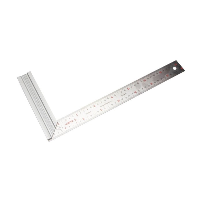 Угольник "ЗУБР" ЭКСПЕРТ 34394-40, столярный, алюминиевая рукоятка, полотно 37 мм, 400 мм