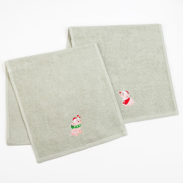 Набор полотенец "Крепких объятий" 30х60 - 2 шт, 100% хл, 340 гр/м2