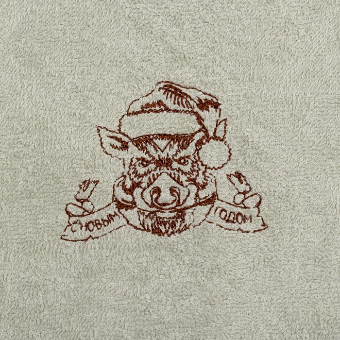 Полотенце махровое "С Новым годом" 30х60см, 340 г/м2, 100% хлопок