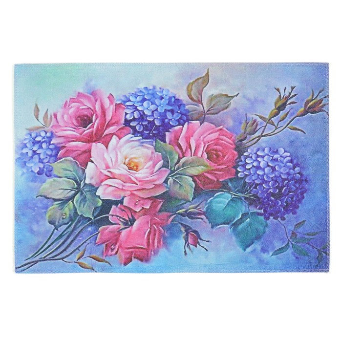 Ковер для дома "Цветы акварель" 40х60 см