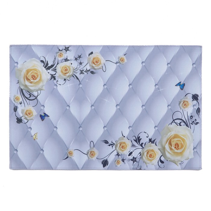 Ковер для дома "Розы на белом" 40х60 см
