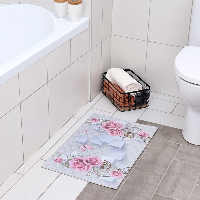 Ковер для дома "Розы геометрия" 40х60 см