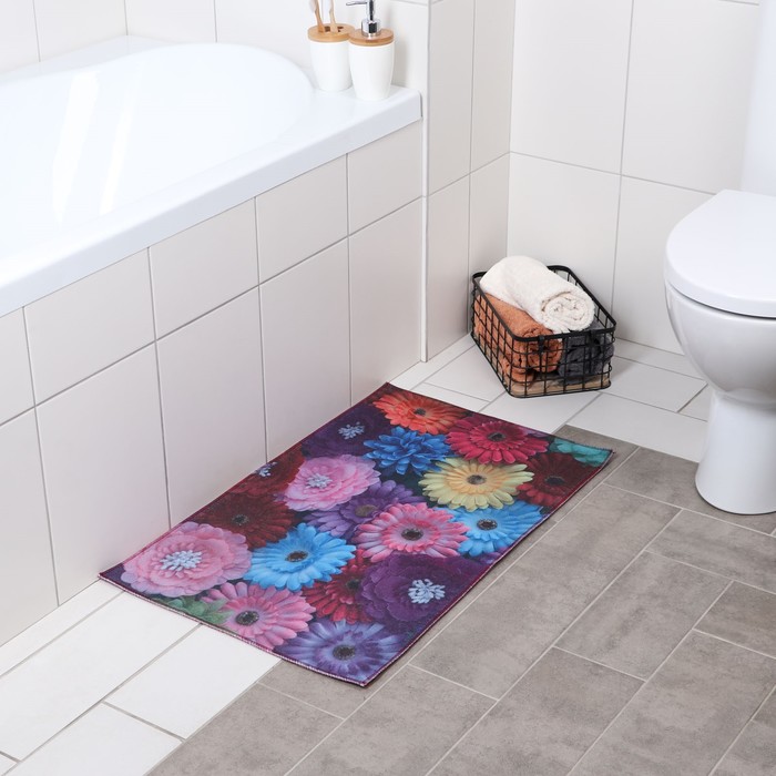 Ковер для дома "Цветы яркие" 50х80 см