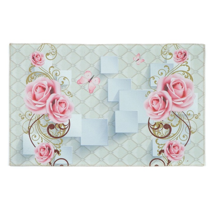 Ковер для дома "Розы геометрия" 50х80 см