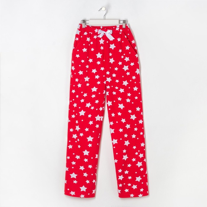 Брюки женские KAFTAN "Christmas", красн., р-р 48-50, 100% хл