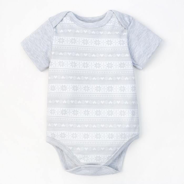 Боди детское Крошка Я "Зимние мотивы", рост 86-92 см, 100% хл.