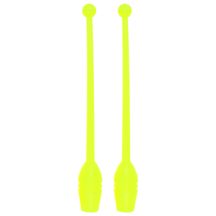 Булавы гимнастические 35 см, 170 гр (2 шт), цвет жёлтый