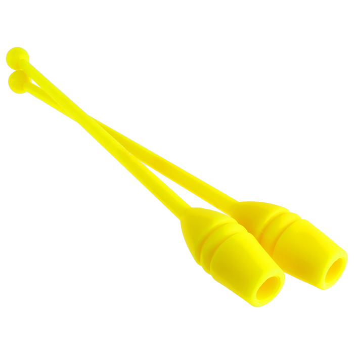 Булавы гимнастические 45 см, 300 гр (2 шт), цвет жёлтый