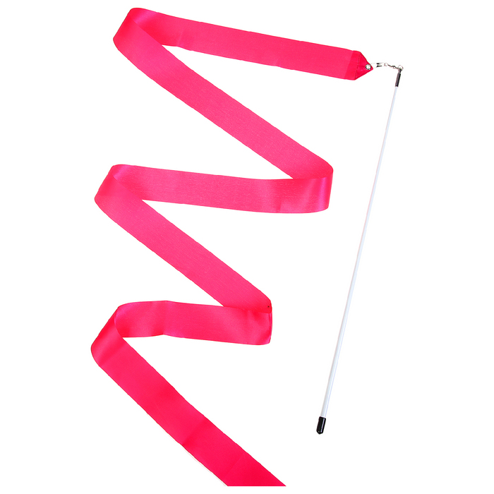Лента гимнастическая с палочкой 4 м, цвет фуксия