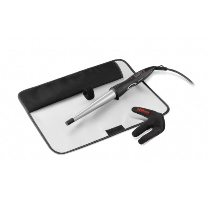 Плойка конусная Valera 641.02, 33 Вт, до 200°C, d=13-25 мм, термоперчатка, чехол, шнур 3 м