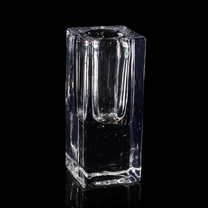 Подсвечник стекло на 1 свечу "Капля" прозрачный 10х4,3х4,3 см