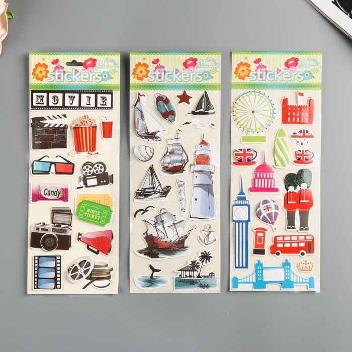 Наклейка бумага "Картинки" МИКС 28х10 см