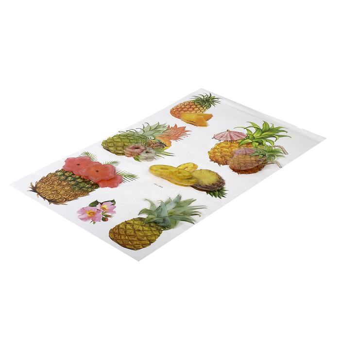 Наклейка пластик интерьерная "Фламинго/Ананас/Единороги" МИКС 55х34 см