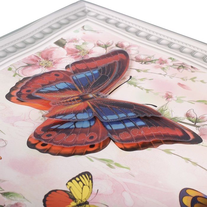 Наклейка пластик интерьерная картина "Бабочки" 38х58 см