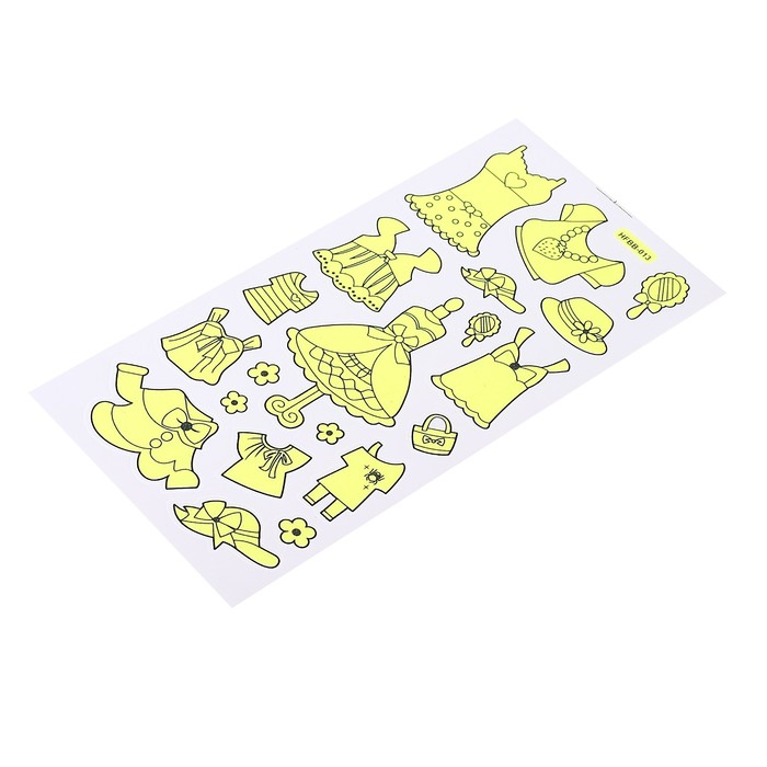 Наклейка пластик фосфорная "Гардероб/Отдых" МИКС 23х9 см