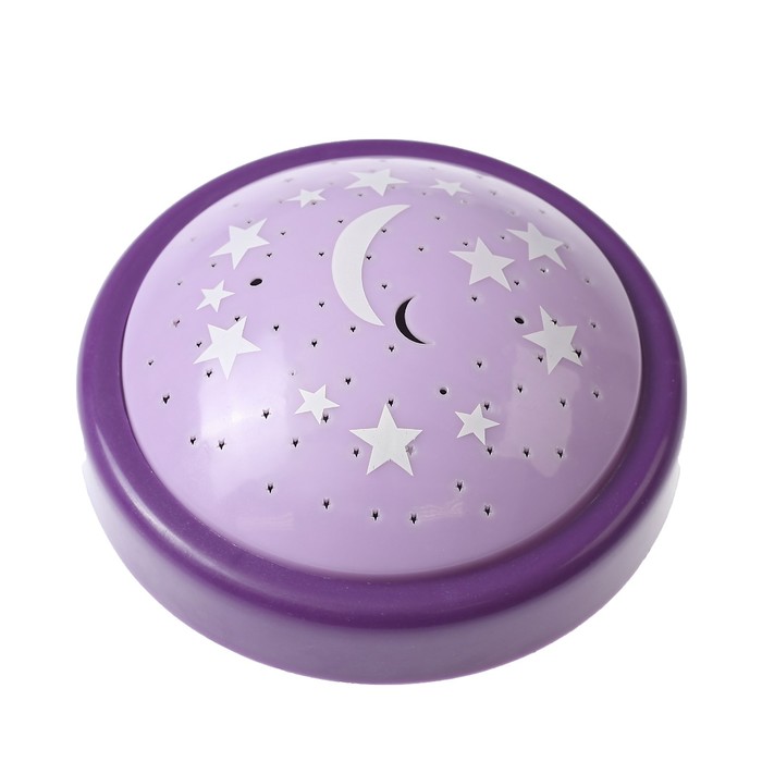 Ночник-пушлайт проектор пластик 3 режима "Ночное небо" от 4АА 5,5х14х14 см