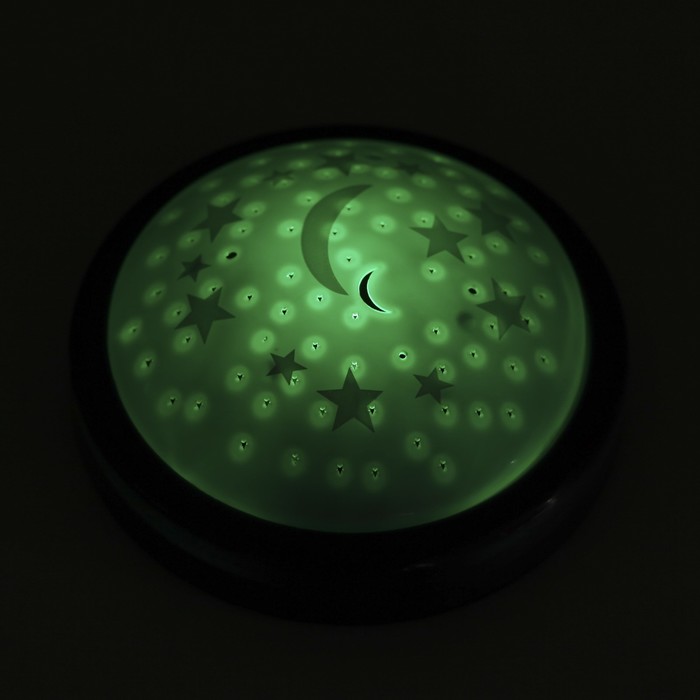 Ночник-пушлайт проектор пластик 3 режима "Ночное небо" от 4АА 5,5х14х14 см