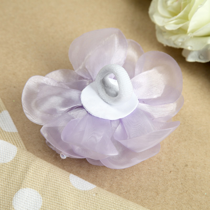 Бант для девочек с резинкой "Яркая девочка", 12 см, с бусинами, микс