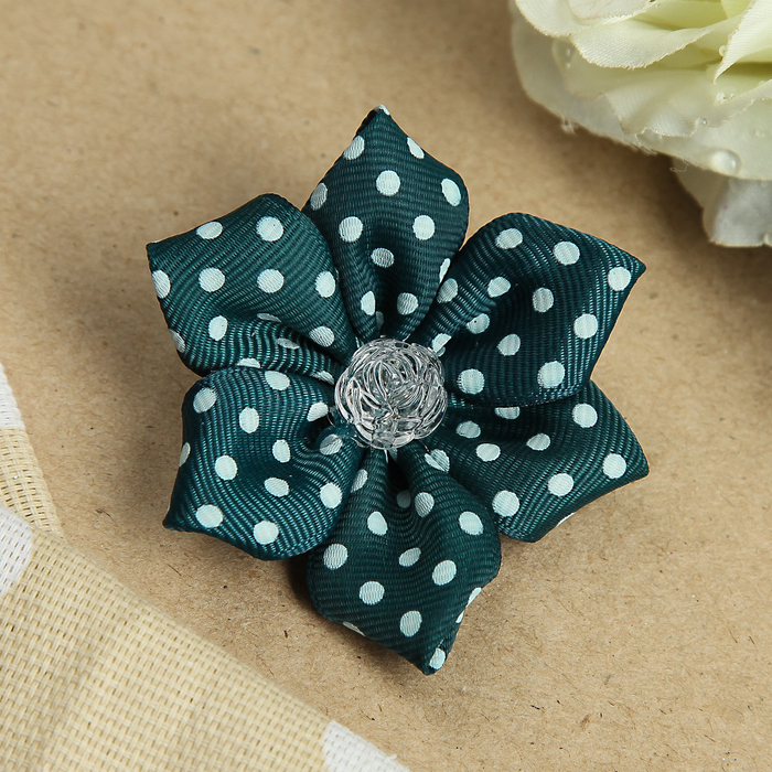 Резинка для волос "Девуля", 5 см, с жемчужиной, микс