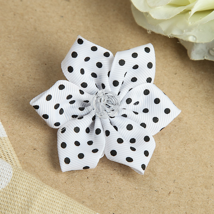 Резинка для волос "Девуля", 5 см, с жемчужиной, микс