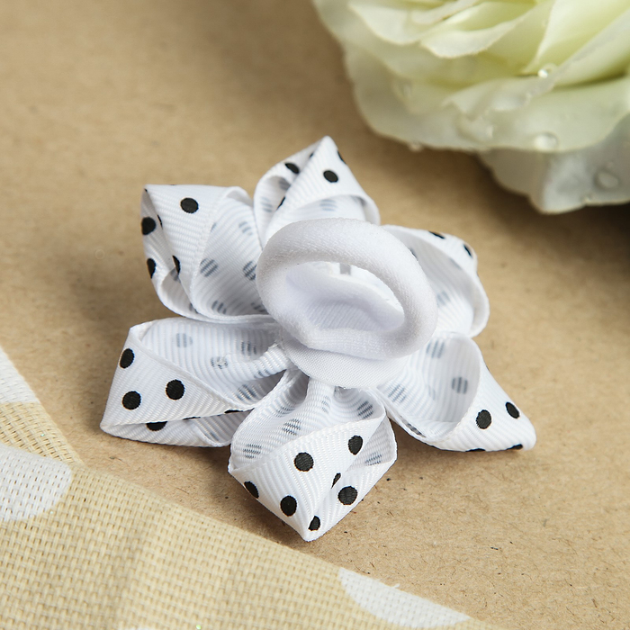 Резинка для волос "Девуля", 5 см, с жемчужиной, микс