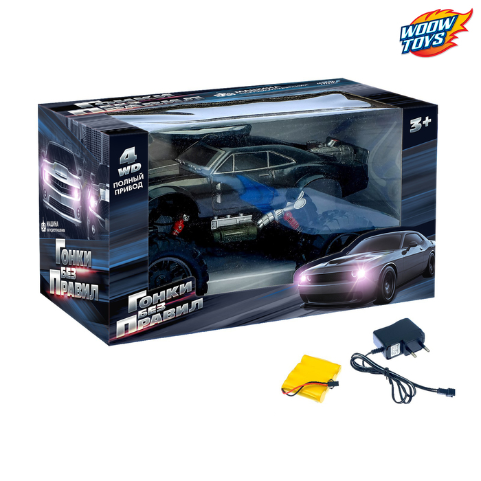 Машина радиоуправляемая "Гонки без правил", 4WD, работает от аккумулятора, МИКС