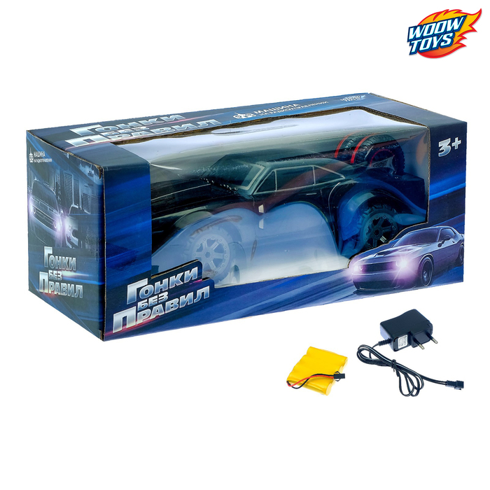 Машина радиоуправляемая "Гонки без правил", работает от аккумулятора, МИКС