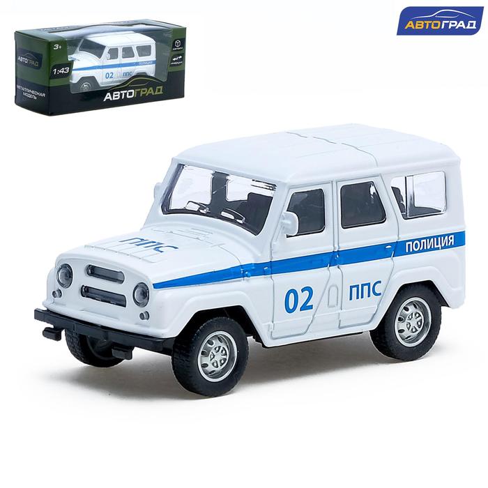 Машина металлическая "Джип полиция", инерционная, масштаб 1:43