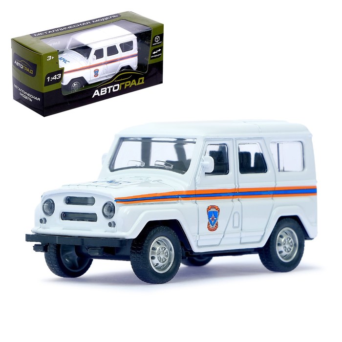 Машина металлическая "Джип МЧС", инерционная, масштаб 1:43