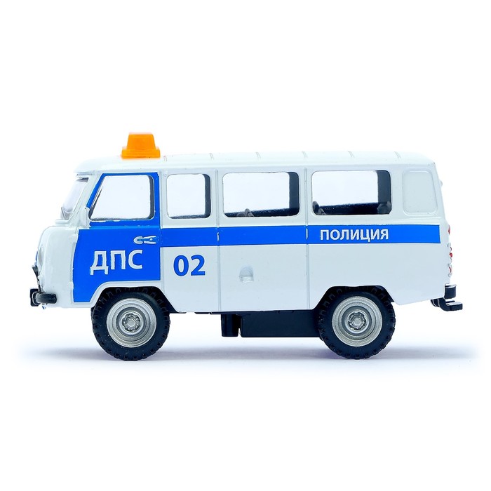 Машина металлическая "Микроавтобус ДПС", инерционная, масштаб 1:43