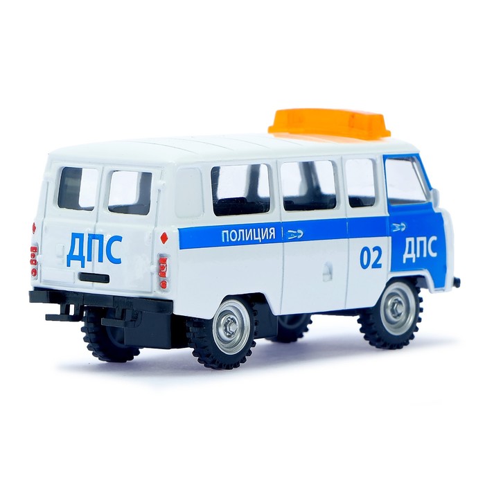 Машина металлическая "Микроавтобус ДПС", инерционная, масштаб 1:43