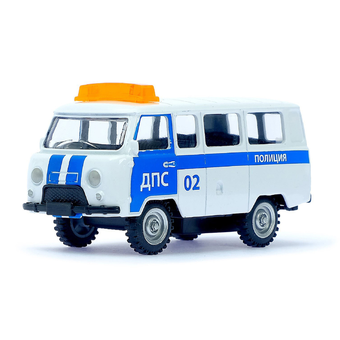Машина металлическая "Микроавтобус ДПС", инерционная, масштаб 1:43