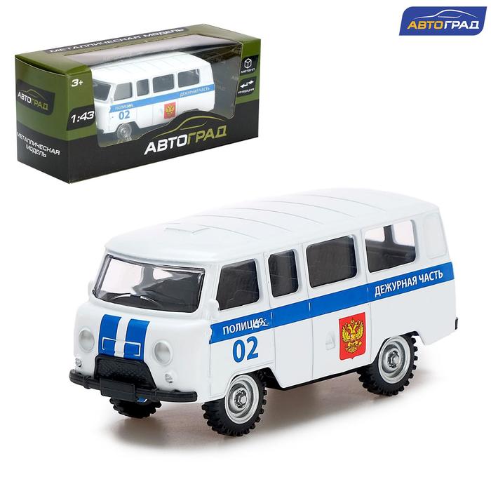 Машина металлическая "Микроавтобус полиция", инерционная, масштаб 1:43