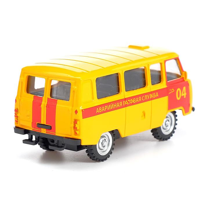 Машина металлическая "Микроавтобус газовая служба", инерционная, масштаб 1:43