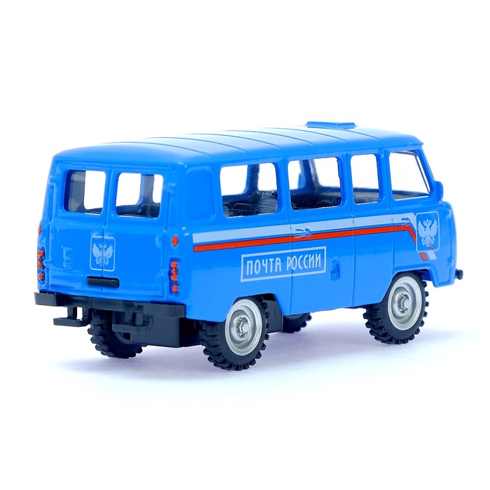 Машина металлическая "Микроавтобус почта", инерционная, масштаб 1:43