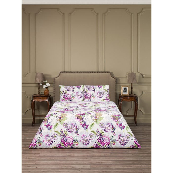 КПБ МАРИСА евро, 230×250 см, 200×210 см, 50×70 см-2 шт., фиолетовый, сатин