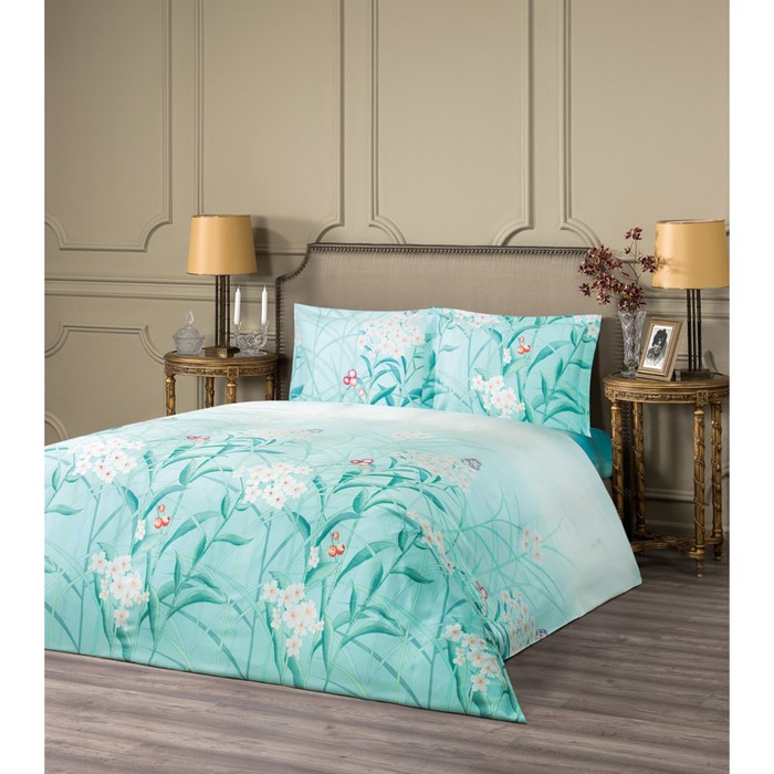 КПБ ТРЕНТО  евро, 230×250 см, 200×210 см, 50×70 см-2 шт., зеленый