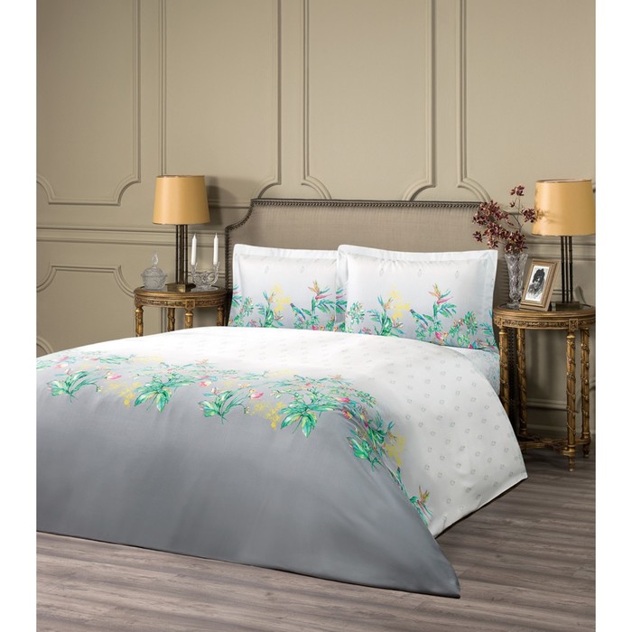 КПБ САНРЕМО 1.5 сп., 180×220 см, 145×200 см, 50×70 см-2 шт., светло-серый