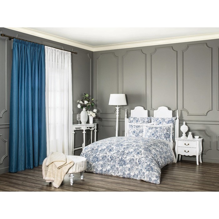 КПБ ЛА РОШ 1.5 сп., 180×220 см, 145×200 см, 50×70 см, 70×70см, по 2 шт., голубой