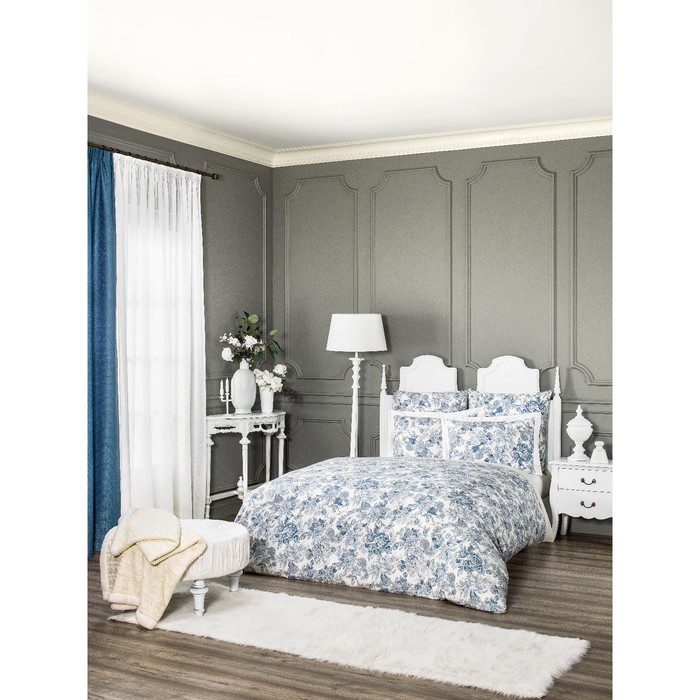 КПБ ЛА РОШ евро, 230×250 см, 175×200 см, 50×70 см, 70×70 см, по 2 шт., голубой