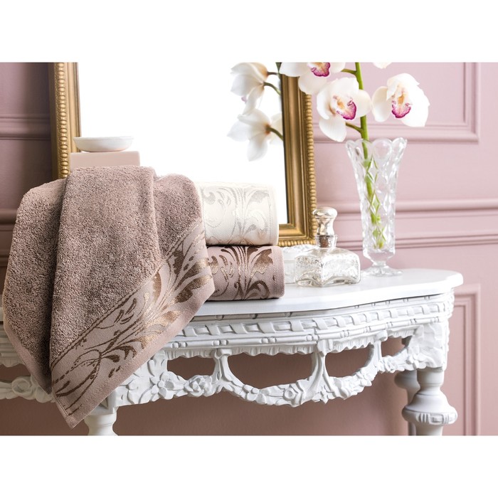 Полотенце ЭМБЕРЛИ, размер 50×100 см, бежевый