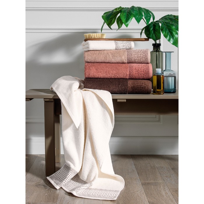 Полотенце ДАРИАН, размер 70×140 см, бежевый