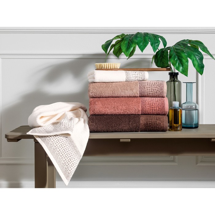 Полотенце ДАРИАН, размер 50×100 см, терракотовый