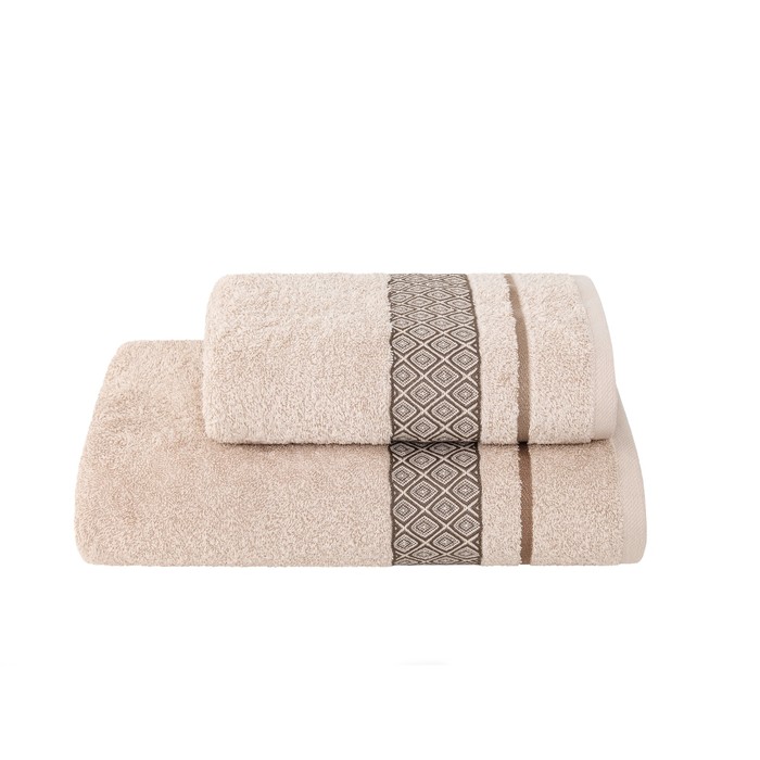 Полотенце ФЛЕЧЕР, размер 50×100 см, бежевый