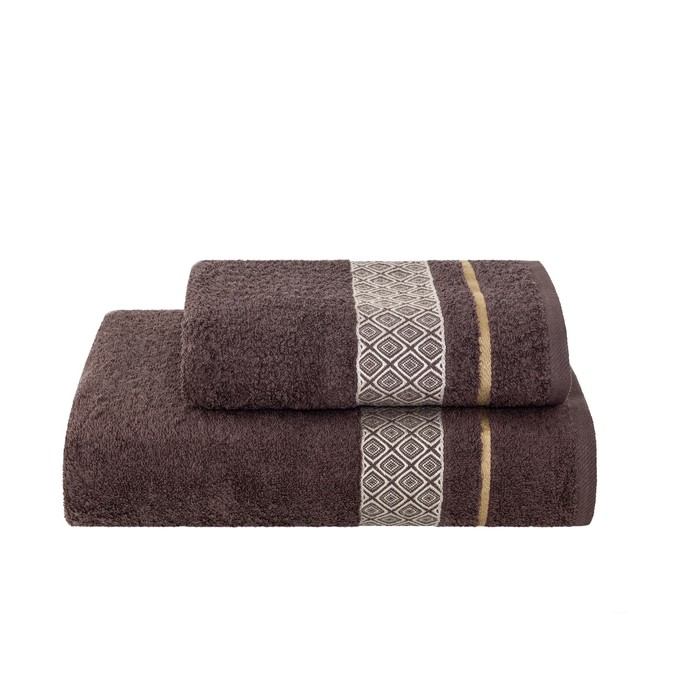Полотенце ФЛЕЧЕР, размер 50×100 см, темно-коричневый
