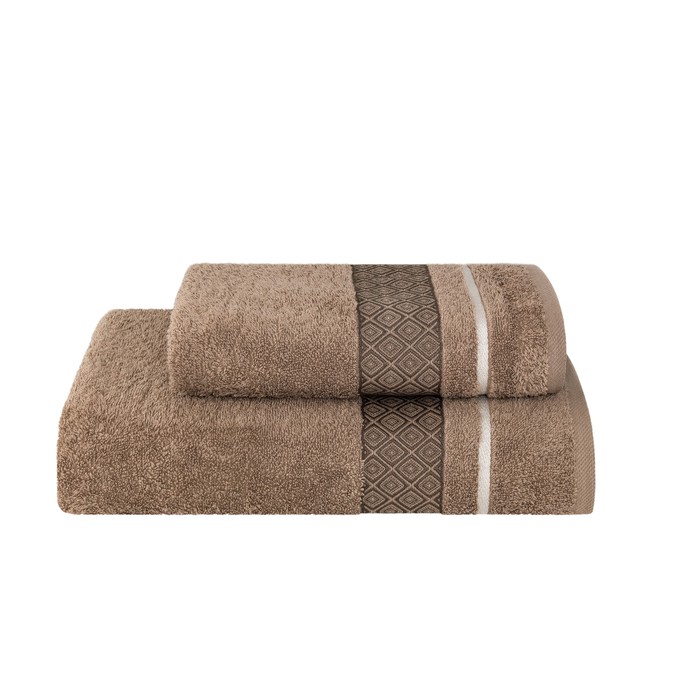 Полотенце ФЛЕЧЕР, размер 70×140 см, светло-коричневый