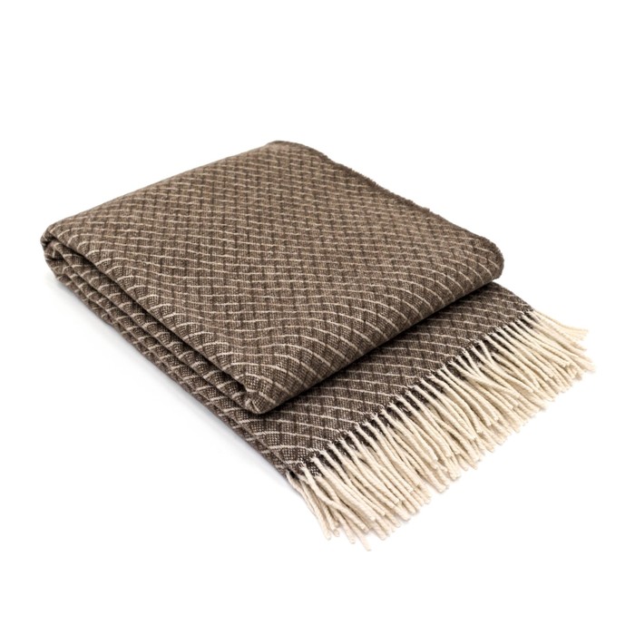 Плед ГРЕЙС, размер 140×200 см, коричневый