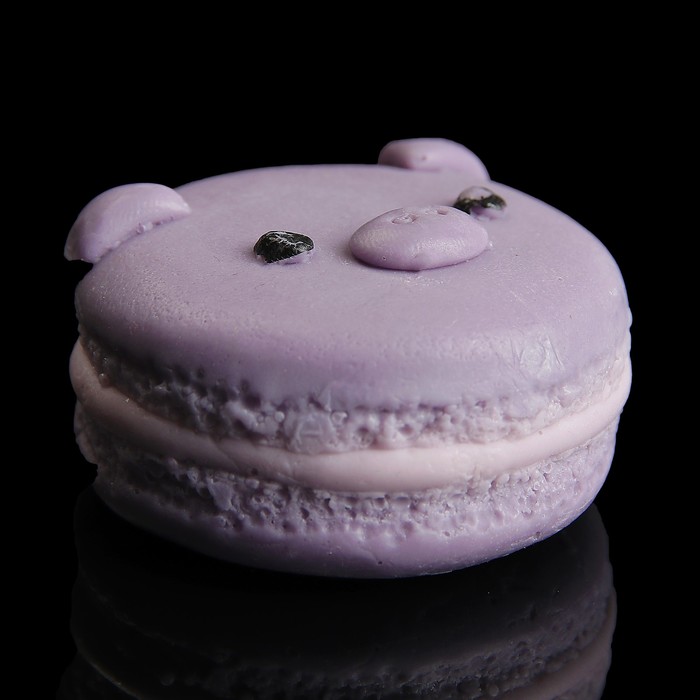 Мыло фигурное "Свинка-макарон" фиолетовая 45гр