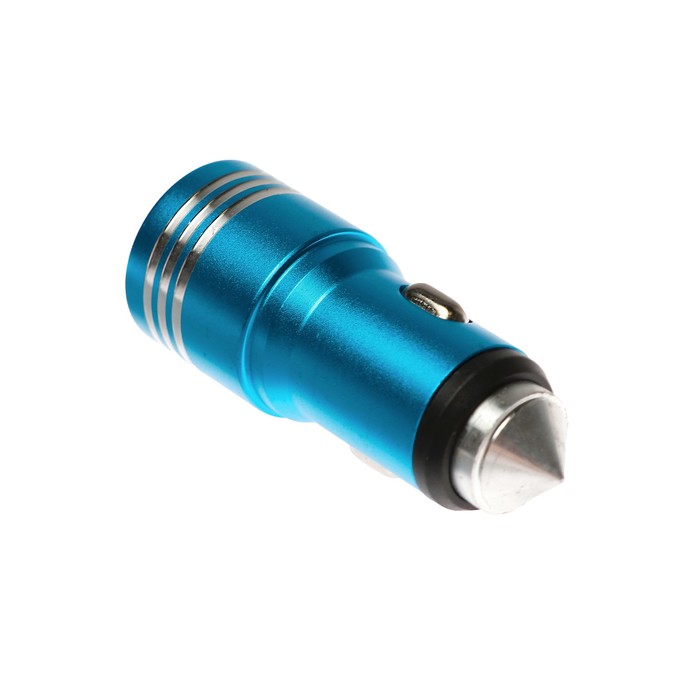 Автомобильное зарядное устройство TORSO, с аварийным наконечником, USB 1.0 А; 2.1 А, МИКС