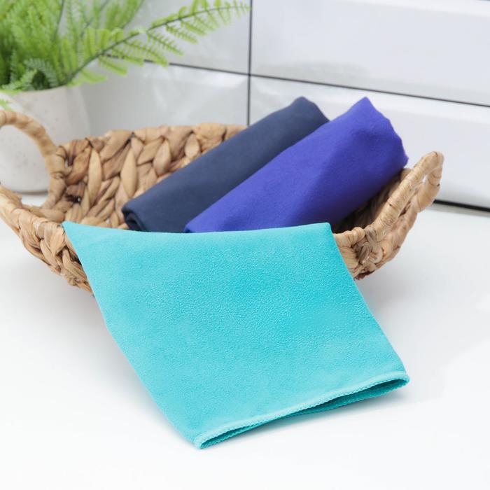 Салфетка для стекол 30х40 см 250 гр, цвета МИКС